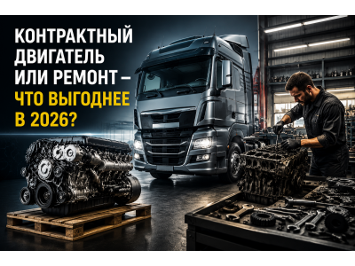 Контрактный двигатель для грузовика или ремонт мотора: что выгоднее в 2026 году